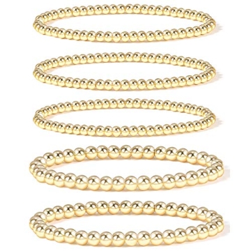Badu Gold Bead Bracelet Set - Stylish & Durable Jewelry