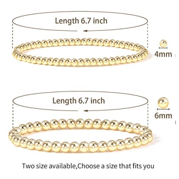 Badu Gold Bead Bracelet Set - Stylish & Durable Jewelry