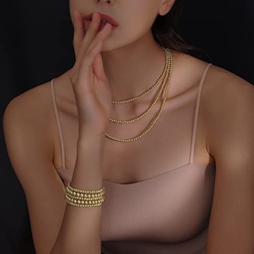 Badu Gold Bead Bracelet Set - Stylish & Durable Jewelry