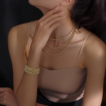 Badu Gold Bead Bracelet Set - Stylish & Durable Jewelry