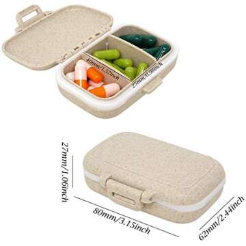 Honbay Portable Travel Pill Case - Eco-Friendly Vitamin Organizer
