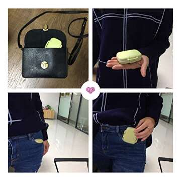 Portable Eco-Friendly Wheat Straw Vitamin Organizer Box