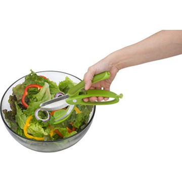 Trudeau Toss and Chop Salad Tongs, Stainless Steel