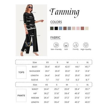 Tanming Women's 2-Piece Lounge Set for Comfort and Style