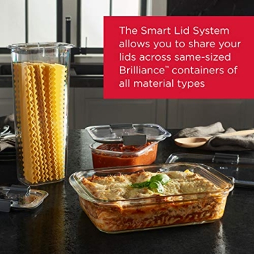 Rubbermaid Brilliance Glass Food Storage Containers Leak-Proof