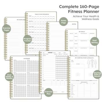 Fitness Workout Journal for Women & Men, A5(5.5" x 8.2") Workout Log Book Planner for Tracking, Progress, and Achieving Your Wellness Goals - Green