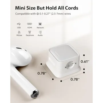 8 Pack Magnetic Cord Organizer Holder,Strong Adhesive Desk Cable Management Easy Open,Organize Phone Charging Cords Wire Holder Organizer Neatly for Home,Office,Car,Desk,Nightstand-White