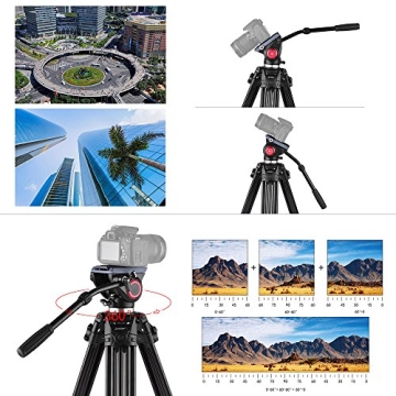 Andoer 71" Video Tripod for DSLR & Camcorder