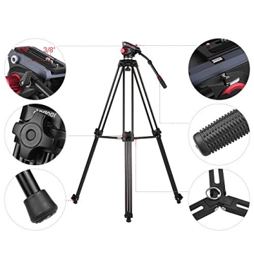 Andoer 71" Video Tripod for DSLR & Camcorder