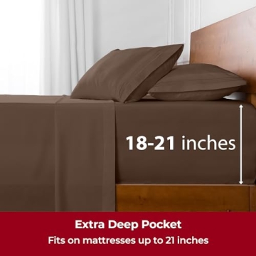 Mellanni Extra Deep King Sheets - Luxury Cooling Softness