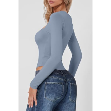 Stylish QINSEN Women's Sexy Bodysuit in County Blue