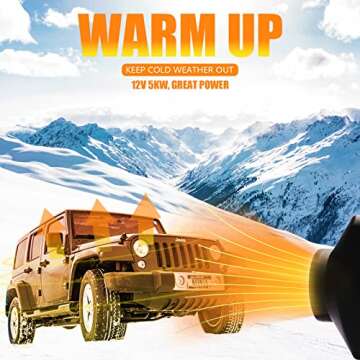 WAYSKA Diesel Heater 12V, 15L Tank, Diesel Air Heater 5KW, Muffler, Diesel Parking Heater with LCD T...