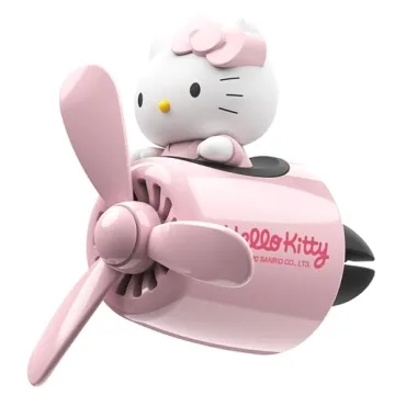 Car Air Freshener, Cute Pink Cat Pilot Vent Clip Interior Accessories, Rotating Propeller Automotive...