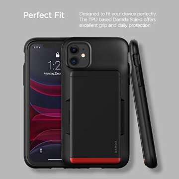 VRS DESIGN Damda Glide Shield Compatible for iPhone 11 Case, with [2 Cards] Premium [Semi Auto] Wall...