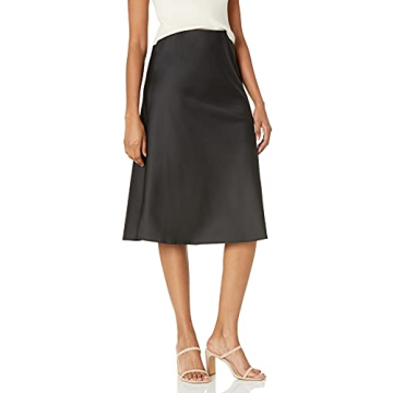 Maya Silky Slip Skirt Elegant Versatile Midi by The Drop