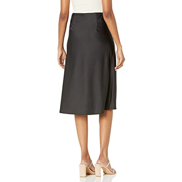 Maya Silky Slip Skirt Elegant Versatile Midi by The Drop