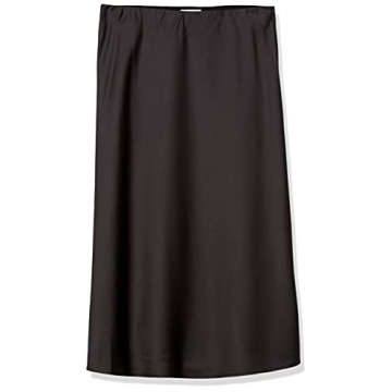 Maya Silky Slip Skirt Elegant Versatile Midi by The Drop
