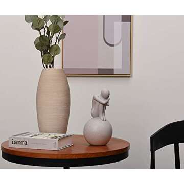 Quoowiit Modern Statue Decorate, Abstract Art Resin Sculpture, Simple Statue Ornament Figurine Home & Office Decoration-141 Grey