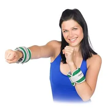 THERABAND Ankle Weights, Comfort Fit Wrist & Ankle Cuff Weight Set, Adjustable Walking Weights for Cardio, Home Workout, Ankle Strengthening & Physical Therapy, Red, 1 lb. Each, Set of 2, 2 Pounds