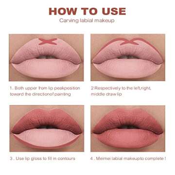 Dulele High Pigmented Matte Lip Liner Set, 12 Colors Creamy Velvet Lip Liner Pencil, Waterproof Non-marking Lipstick Pen Lip Makeup for Daily/Travel/Party/Work