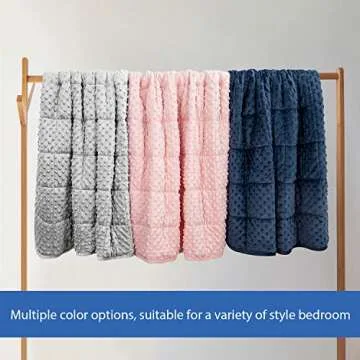 Huloo Sleep Weighted Blanket Queen 15lbs for Adult(60"×80",Gray) Breathable Soft Minky Weighted Throw Blanket for All Season,Heavy Blanket with Premium Glass Beads