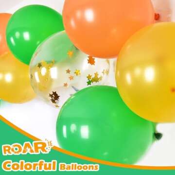 Watercolor Dinosaur Party Supplies - Dino Theme Birthday Party Decoration for Boys Birthday Banner Balloons Plates Cups Napkins Cutlery Bag Table Cover Tableware Utensils Serves 16 Guests 153 PCS