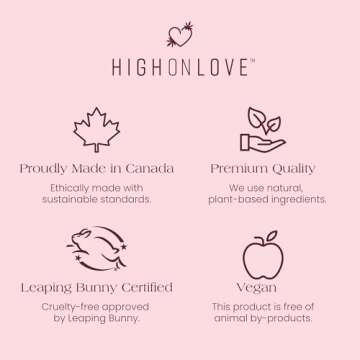 HIGHONLOVE Dry Body Oil Spray, Made with Premium 100% Natural Ingredients, Hemp Oil Dry Body Oil, Glowing Body Oil (100 ml) (Rose)