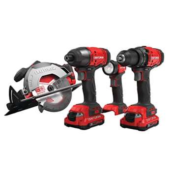 CRAFTSMAN V20 MAX Power Tool Combo Kit, 4-Tool Cordless Power Tool Set (CMCK401D2AM)