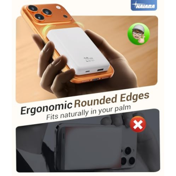 HAIARA 10000mAh Portable MagSafe Charger for iPhones