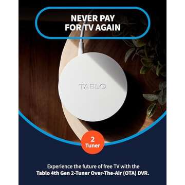 Tablo 4th Gen 2-Tuner OTA DVR - Stream Live TV with No Fees