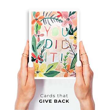 Wunderkid You Did It! Happy Graduation Card - Cute & Artistic 2024 (1 Card)