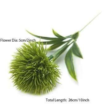 Yalulu 10 Pcs Dandelion Artificial Flowers Plants Bouquet Plastic Flower for Home Decoration/Wedding...