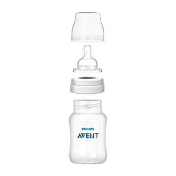 Philips Avent Anti-colic Baby Bottles Clear, 4oz, 3 Piece
