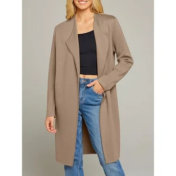 Stylish MEROKEETY Women's Long Cardigan Sweater - Versatile & Chic