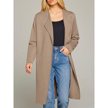 Stylish MEROKEETY Women's Long Cardigan Sweater - Versatile & Chic