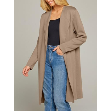 Stylish MEROKEETY Women's Long Cardigan Sweater - Versatile & Chic