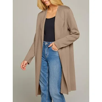 Stylish MEROKEETY Women's Long Cardigan Sweater - Versatile & Chic