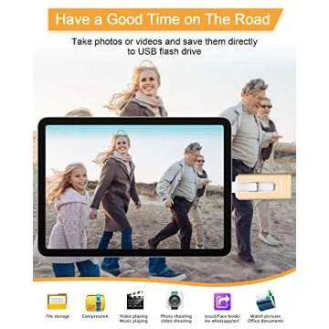 Sunany USB Flash Drive 256 GB for Phone and Pad, High Speed External Thumb Drives USB Memory Storage Photo Stick for Save More Photos and Videos (Gold)