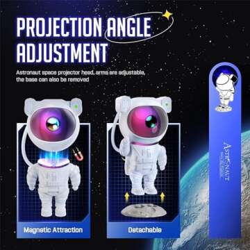 Mooyran Colorful Astronaut Galaxy Projector for Kids & Adults