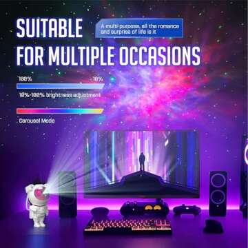 Mooyran Colorful Astronaut Galaxy Projector for Kids & Adults