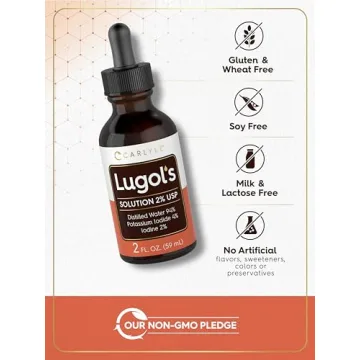 Carlyle Lugol's Iodine 2% Supplement for Thyroid Health