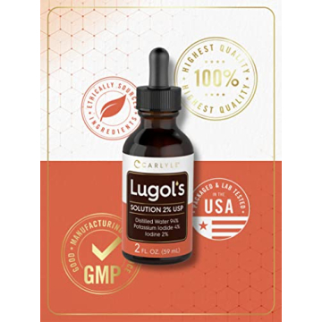 Carlyle Lugol's Iodine 2% Supplement for Thyroid Health
