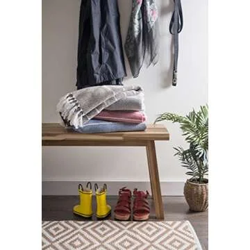 DII Rustic Farmhouse Thin Stripe Woven Throw 50x60