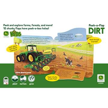 John Deere Kids Peek-a-Flap Dirt - Lift-a-Flap Board Book for Little Farmers and Tractor Lovers (John Deere Peek-a-Flap Board Book)