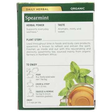 Traditional Medicinals Organic Spearmint Herbal Tea - Refreshing & Fair Trade Certified