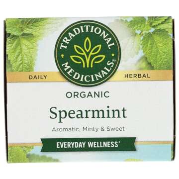 Organic Spearmint Herbal Tea - Fair Trade Certified - 16 ct