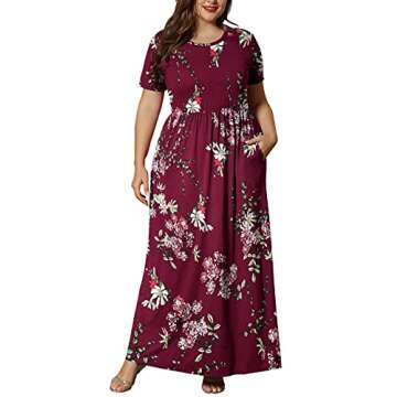 KARALIN Women’s Plus Size Maxi Dress for Curvy Women - Stylish Summer Casual 2025