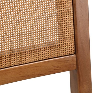 Rivet Erikson Vegan Leather Woven Dining Chair Set of 2