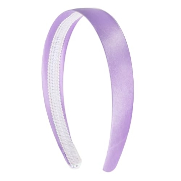 Lavender 1 Inch Satin Hard Headband for Women and Girls