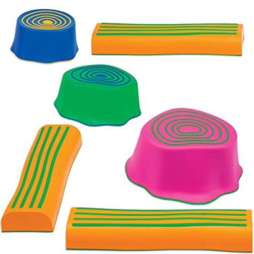 edXeducation Step-a-Trail 6 Piece Obstacle Course for Kids